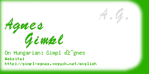 agnes gimpl business card